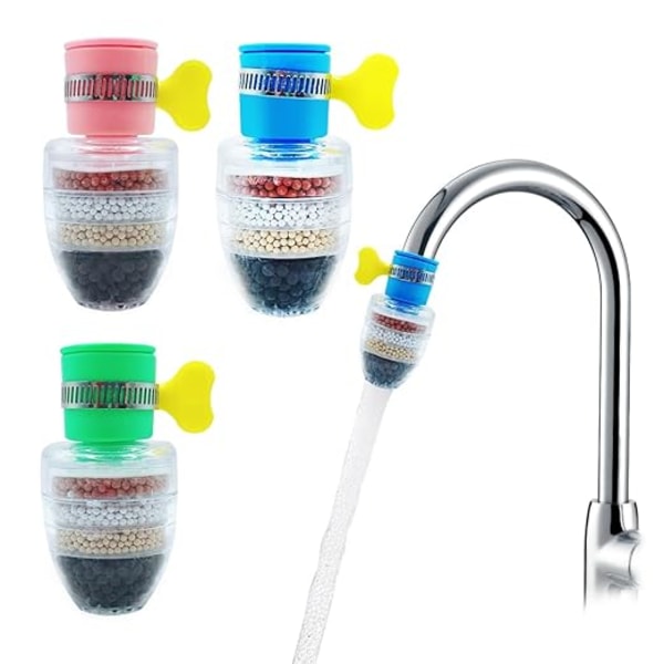 Multi-Layer Fine Filter Kranfilter-4 st Aktivt Kol Vattenfilter