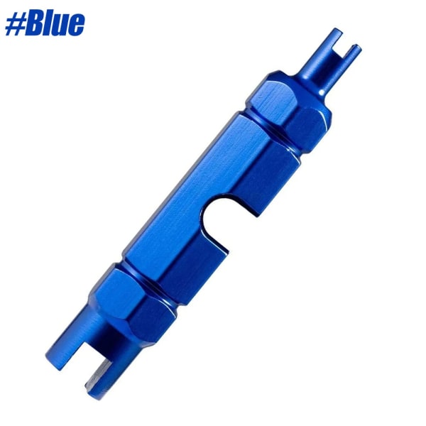 Presta, Schrader valve core removal tool, valve extender tire repair, blue