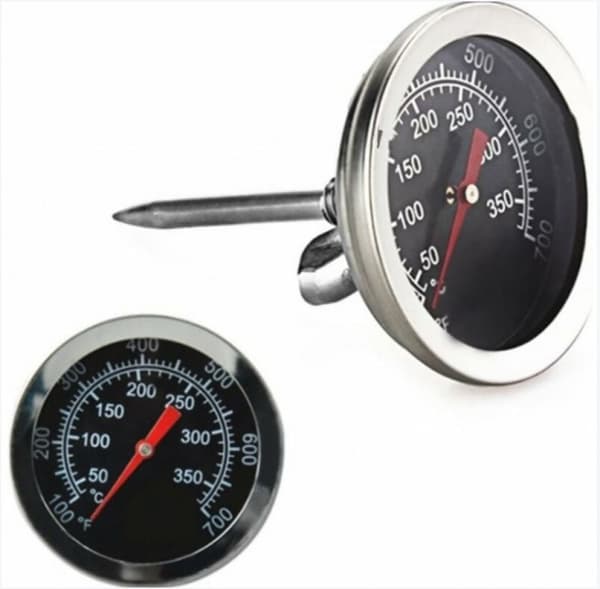 Ovntermometer i rustfrit stål BBQ Grill Røgetermometer 50-350°C, 100-700℉ (Type A 350°C)