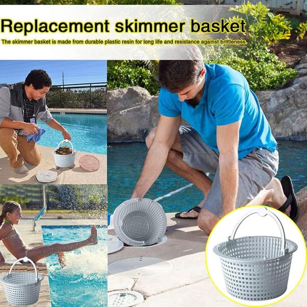 Rund Kurv til Pool Skimmer - Diameter 16,8 cm - Hvid