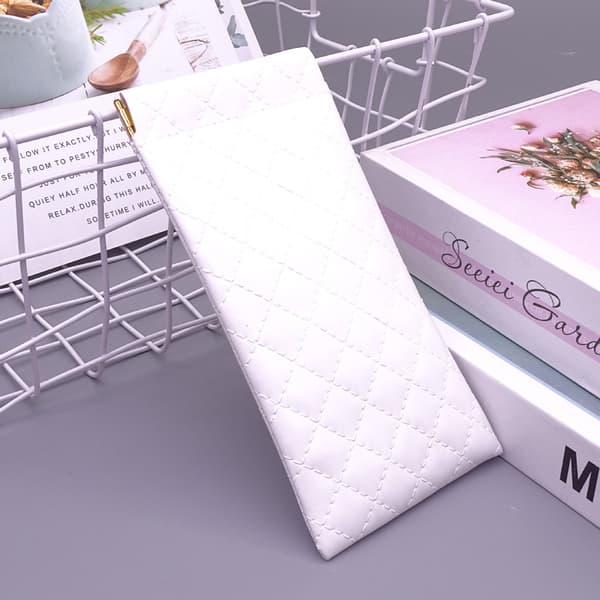 Solbrillepose - Bærbar Solbrille Organizer Pose Tasker Blødt PU Læder Briller 2 Pak