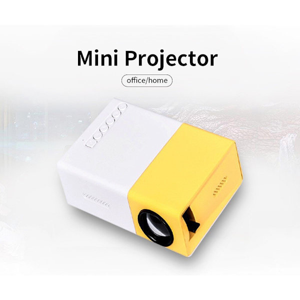 Miniprojektor, LED mobil videoprojektor full HD hjemmekino, utendørsbruk
