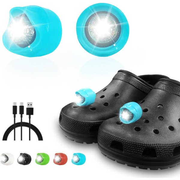 2 st, strålkastare för barn pojkar vuxna män kvinnor Croc, Light Up Charm At