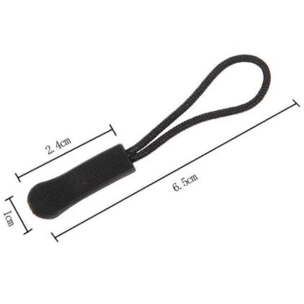 24 st Dragkedjekläppar Insats Svart Nylon Slider för Alla Reparationer, Dragkedjeersättningskläpp för Sportkläder, Ryggsäckar och Jackor