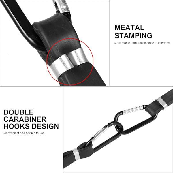 Elastiske snore med karabinhager, 2 stk. 100 cm elastisk rem til cykel, motorcykel, kuffert, bagagebærer, UNOLIGA elastisk snor til poolafdækning, (Rei