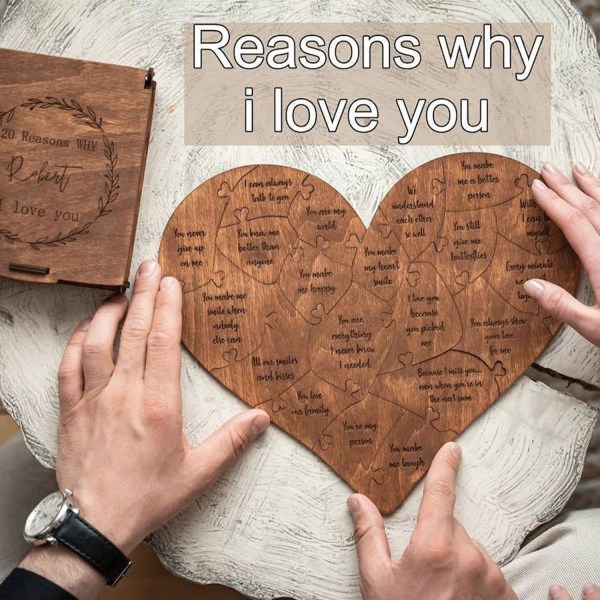 Reasons Why I Love You Pussel, 32st Romantic Love Jigsaw Puzzle, Girl