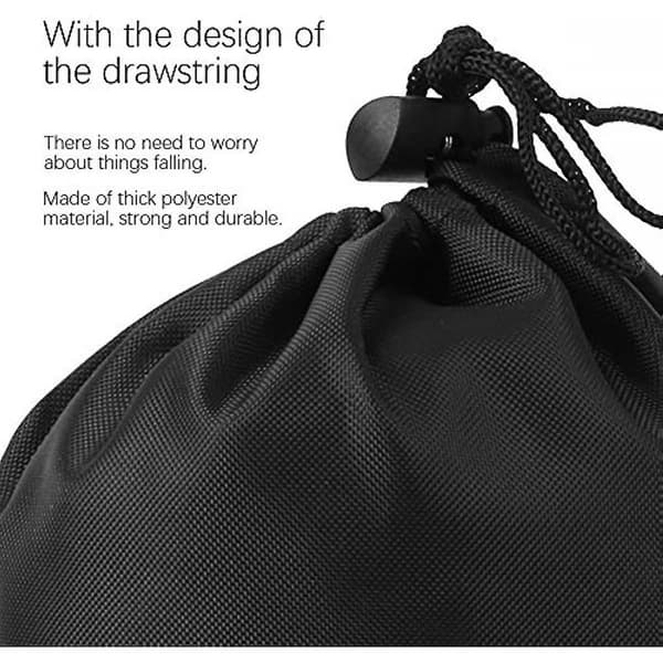 Sort Drawstring Taske  10 stk Bærbar Polyester Vandtæt Drawstring Bære