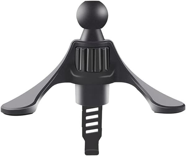 Bilsmartphone-adapterholder til bilens luftventil, 17 mm rund base (sort)
