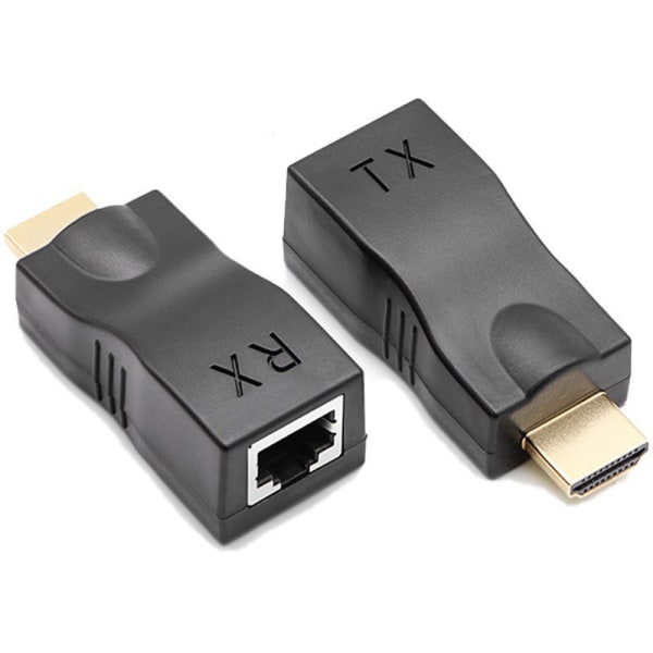 Hdmi-jatke HDMI-liitännästä Rj45-liitäntään Cat 5e / 6 -verkon kautta Ethernet-sovitin