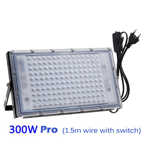 UV LED Projector 300W Black Light IP65 Waterproof, Ultraviolet LED Lamp, Effect Lighting for Aquarium, Party, Fluorescent Painting