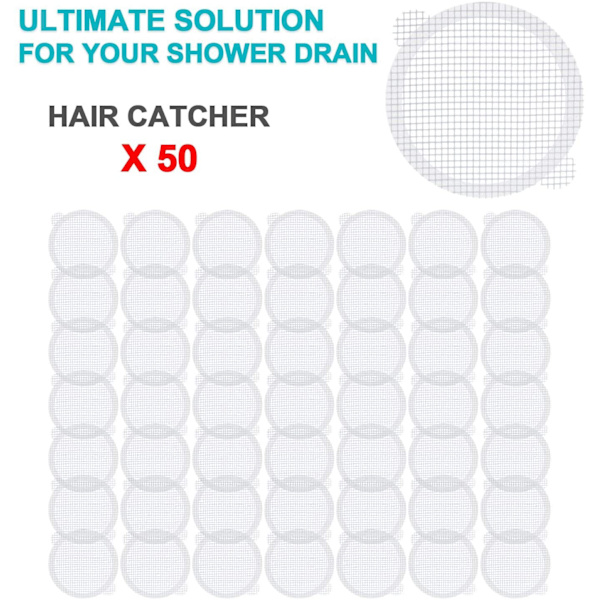Drain Hair Catcher 50-pack, engångshårstoppare Duschavloppshår