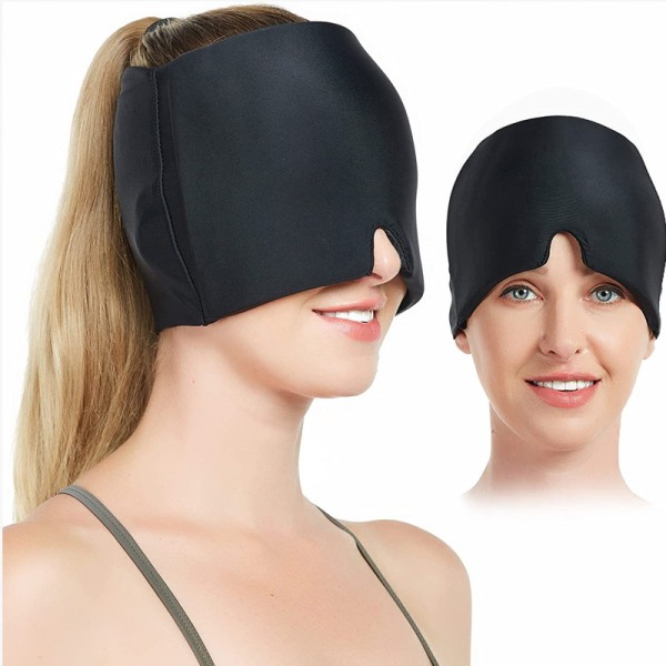 Gel Hot Cold Therapy Headache Migraine Relief Cap Black