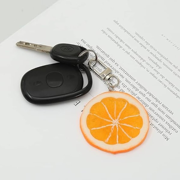 Kreativ Interessant Nyhed Stilfuld Mini Simuleret Mad Frugt Reje Nøglering til Mænd Kvinder