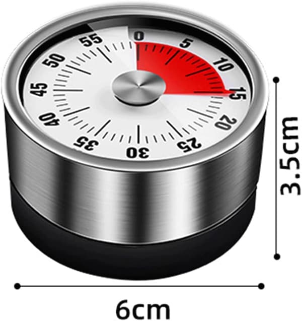 Timer, Mekanisk kjøkkentimer, Adsorberbar magnetisk timer, Resterende tidsvisning med lydalarm, Magnetisk timer, Koketimer