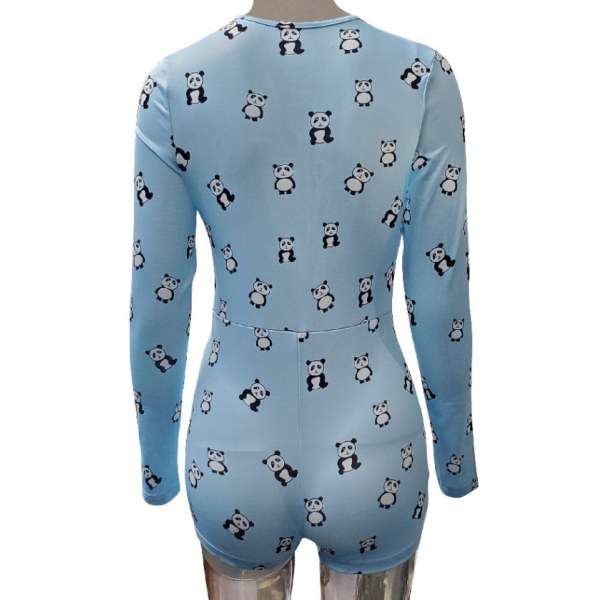 Kvinners Shorts One Piece Pyjamas Rompers Onesies Kvinner