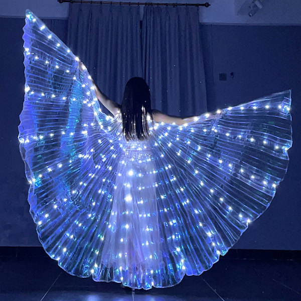 Illuminated Veil Angel Wings Adult Size Fairy Wings - Festival Angel C