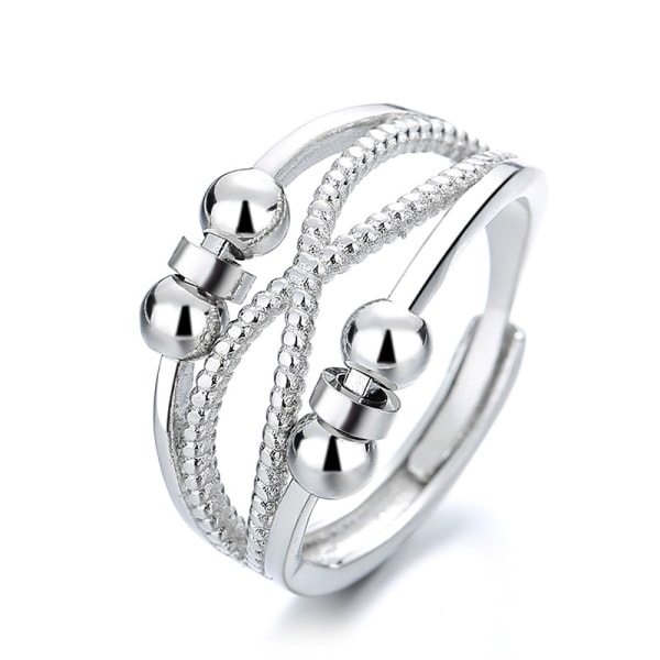 Pearl Anti-Stress Ring Silver