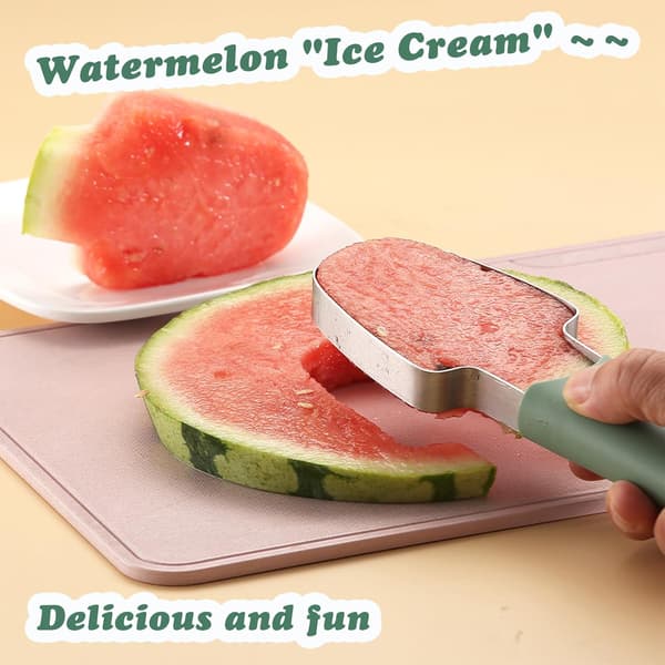 2 stk. 2024 Ny 3 i 1 Vannmelonkutter i rustfritt stål/314 Multifunksjonell melonkutter/6000 Fruktkutter - For vannmelon, melon