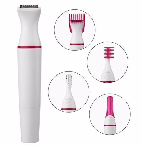 Hvit epilator/barberhøvel for ansikt og kropp