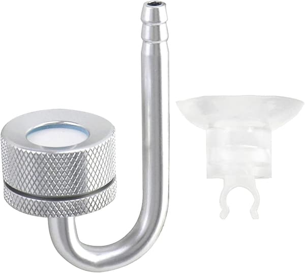 Akvarie CO2 Diffuser, Kuldioxid Diffuser med U-formet Rør og Sugekop, kompatibelt Akvarium
