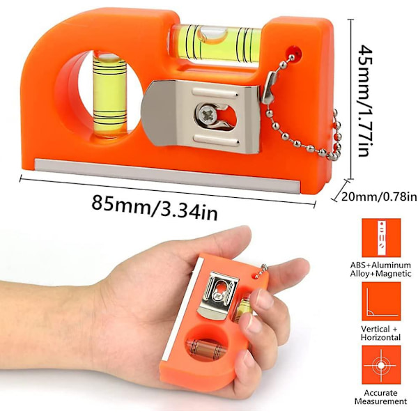 2 st magnetiska ficknivåer horisontell vertikal precisionsvattenpass med