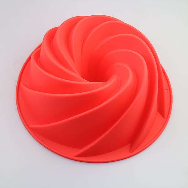 Spiral bakform sockerkaka form silikonform kakform röd