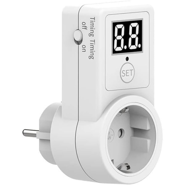Nedräkningsuttag, 220-240V europeisk timer för eluttag, elektronisk