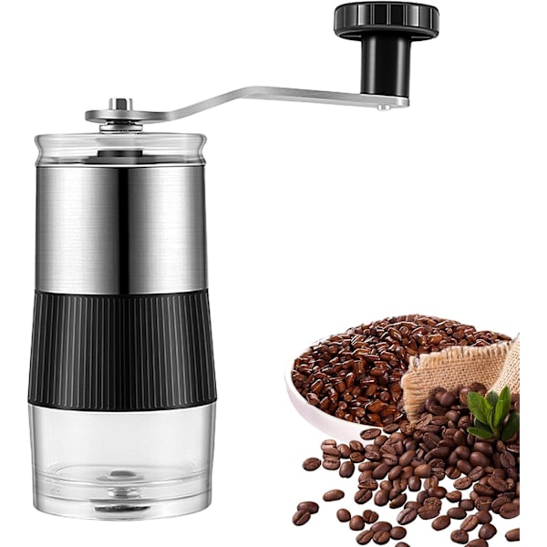 Manuel Kaffekværn - Kaffekværn - Klassisk Håndkaffekværn til Pour Over Kaffe, Cold Brew, Dryp, Hjem, Bærbar, Camping, Rejse