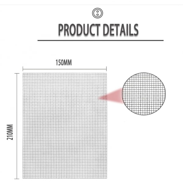 Rustfritt ståltrådnett - 4 stk. 20 Mesh Rustfritt vevd trådnett 15 x 21 cm Metall Insektnett Ark for hjem, kjøkken og hage