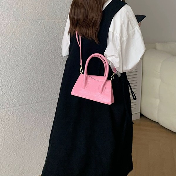 Søde Små Crossbody Tasker til Kvinder Piger, Moderigtig Lille Top Håndtag Håndtaske, Krokodillemønstret Pung