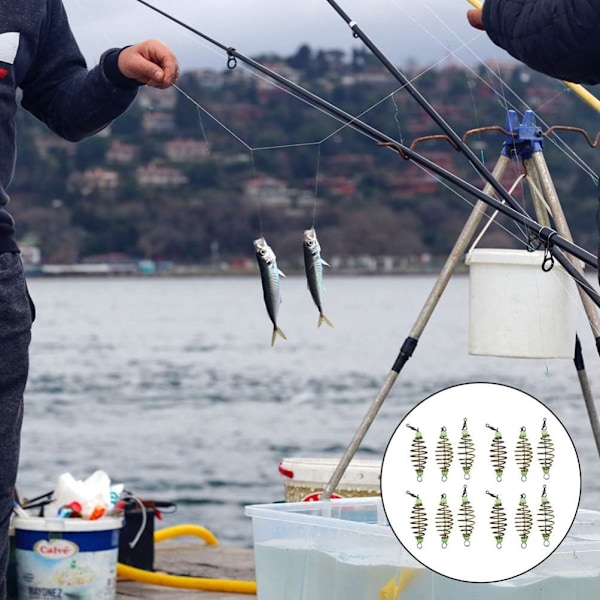 24 st Fiske Bete Fälla Bur Matare Korg Hållare Grov Lockmatare Karp Lockbete Fisketillbehör