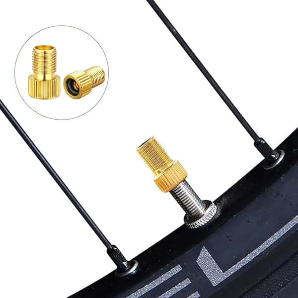Pakke med 8 Cykelpumpe Tips, Inflator Tips, Adaptere til Presta til Schrader Cykelventil, Messing