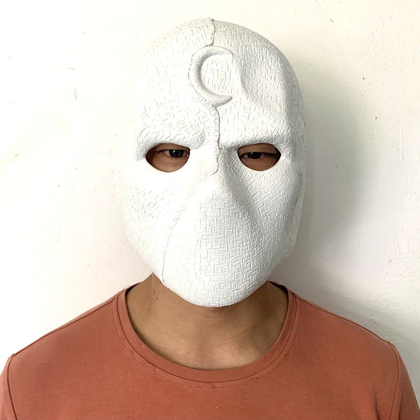 Moon Knight Huvudbonader Latex Mask Cosplay Kostym rekvisita