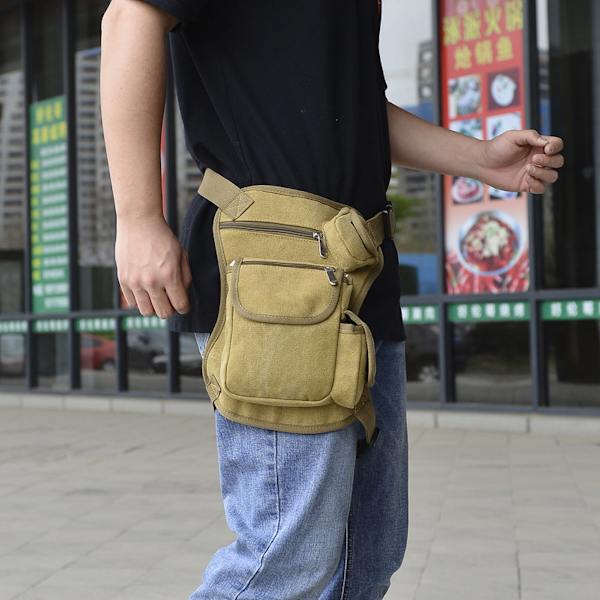 Casual Camoflage Ben Bag Drop Midjeväska, lår Fanny Pack för resor utomhus