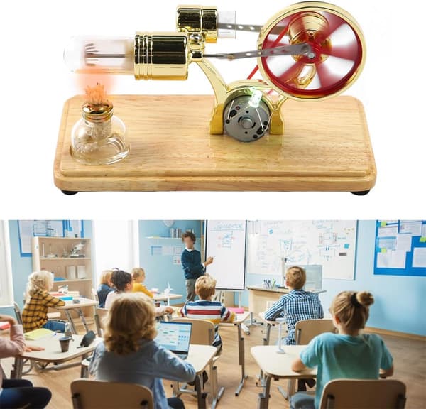 Mini Stirling-motor generatormodel med 3-5V LED videnskabeligt eksperimentsæt
