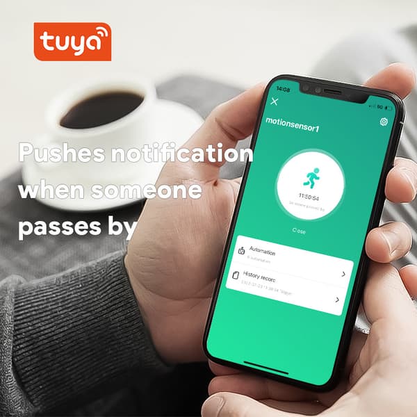 Tuya Smart WiFi/Zigbee 3-i-1 Bevegelses- og Lyssensor for Scenekontroll