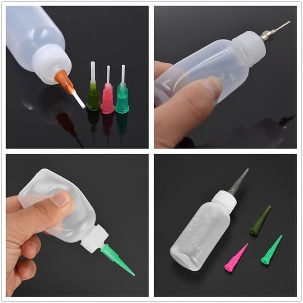 21-delars set med 30 ml precisionsflaskor för lim, pyssel och DIY-konst