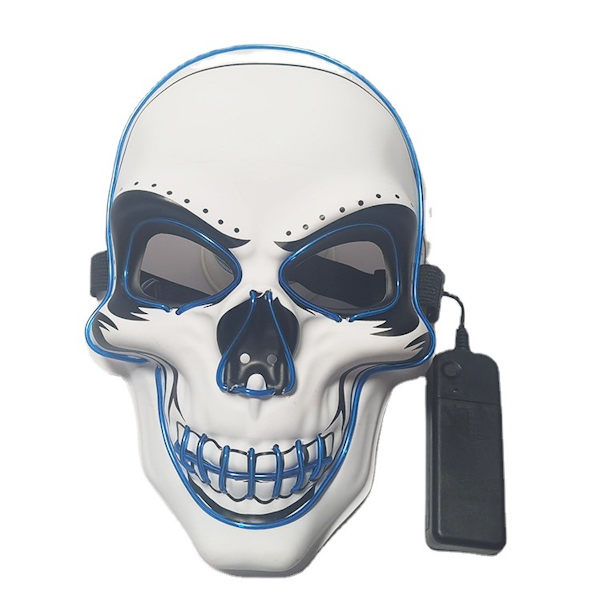 Skeleton Mask Skrämmande LED Mask Cosplay för Halloween Party