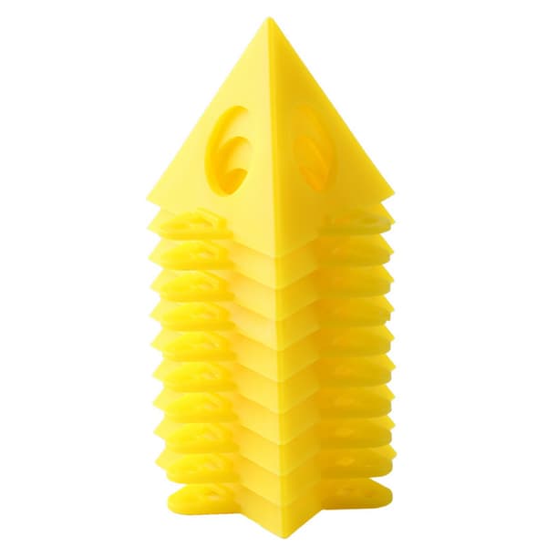 Pyramideformede malerstativer for trearbeid og spraymaling, gul