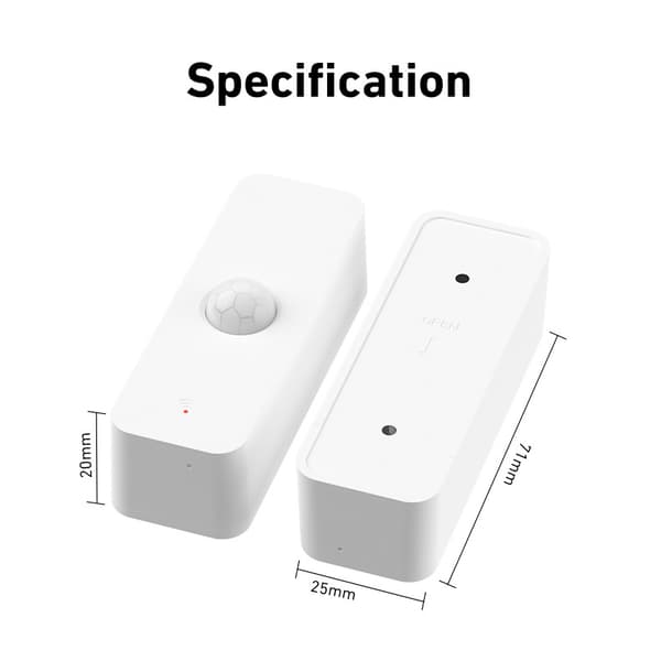 Tuya ZigBee WiFi Smart Rörelsesensor PIR Infraröd Detektor för Hemsäkerhet