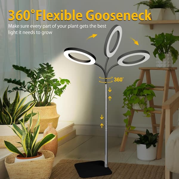 72 LED fuldspektret vækstlys 170 cm justerbart stativ timer dæmpbar lampe
