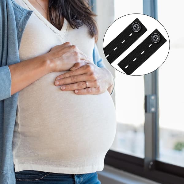 5-pack justerbara elastiska midjeförlängare för jeans, byxor och långbyxor