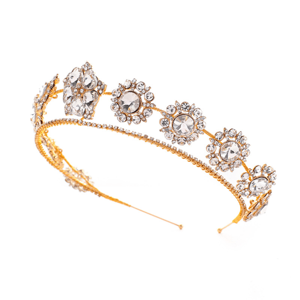 Vintage Flower Wedding Crown Crystal Tiara eleganta smycken
