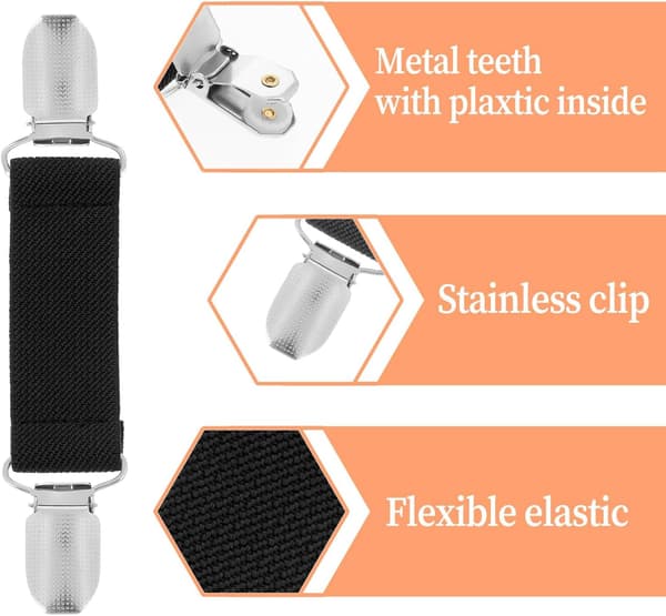 6-pak elastiske sweater-clips, strækbare cinch-clips til handsker og sjaler