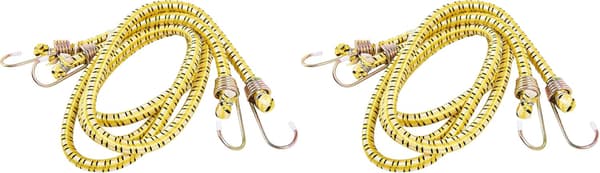 2-pack 122 cm gummiremmar med metallkrokar, 12 mm kraftiga elastiska remmar