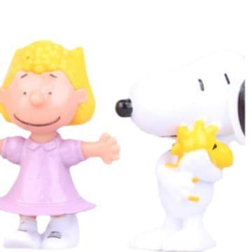 12 stk. Snoopy PVC-figursæt til samling og skrivebordsdekoration