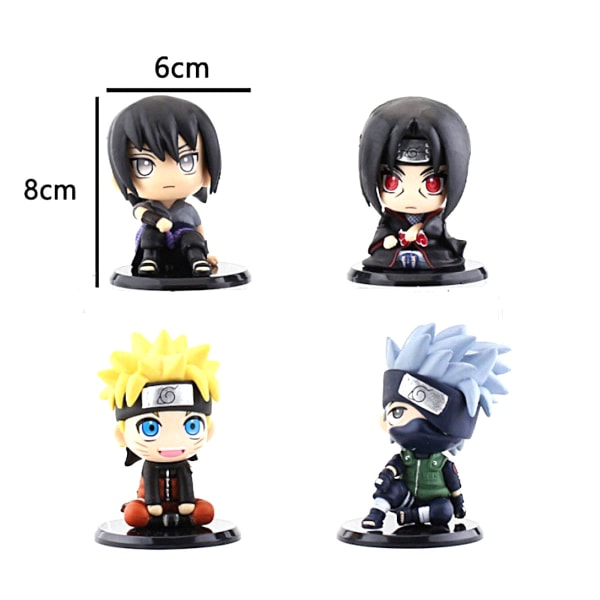 4st Sittande Kakashi Uzumaki Naruto Action Figur Leksaksmodell