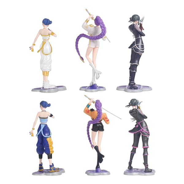 6 stk. KPop Demon Hunters pige-figurer 21-23 cm PVC samlerobjekter til udstilling
