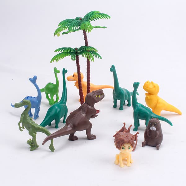 12 stk. dinosaurfigurer 4-7 cm PVC mini samlerobjekter kagedekorationssæt