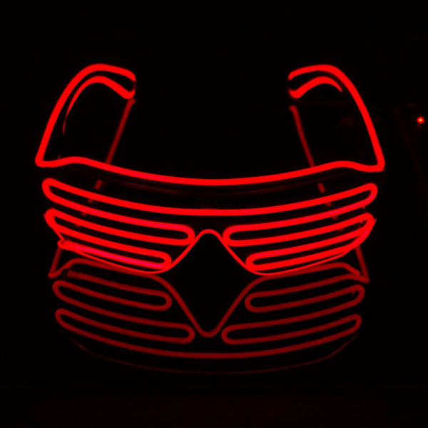 Neon Glasögon Led Glasögon Neon EL Wire Glow Glasögon Shutter Rave Solglasögon till Halloween Festival Party